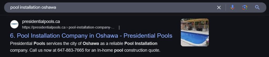 Presidential Pools SEO